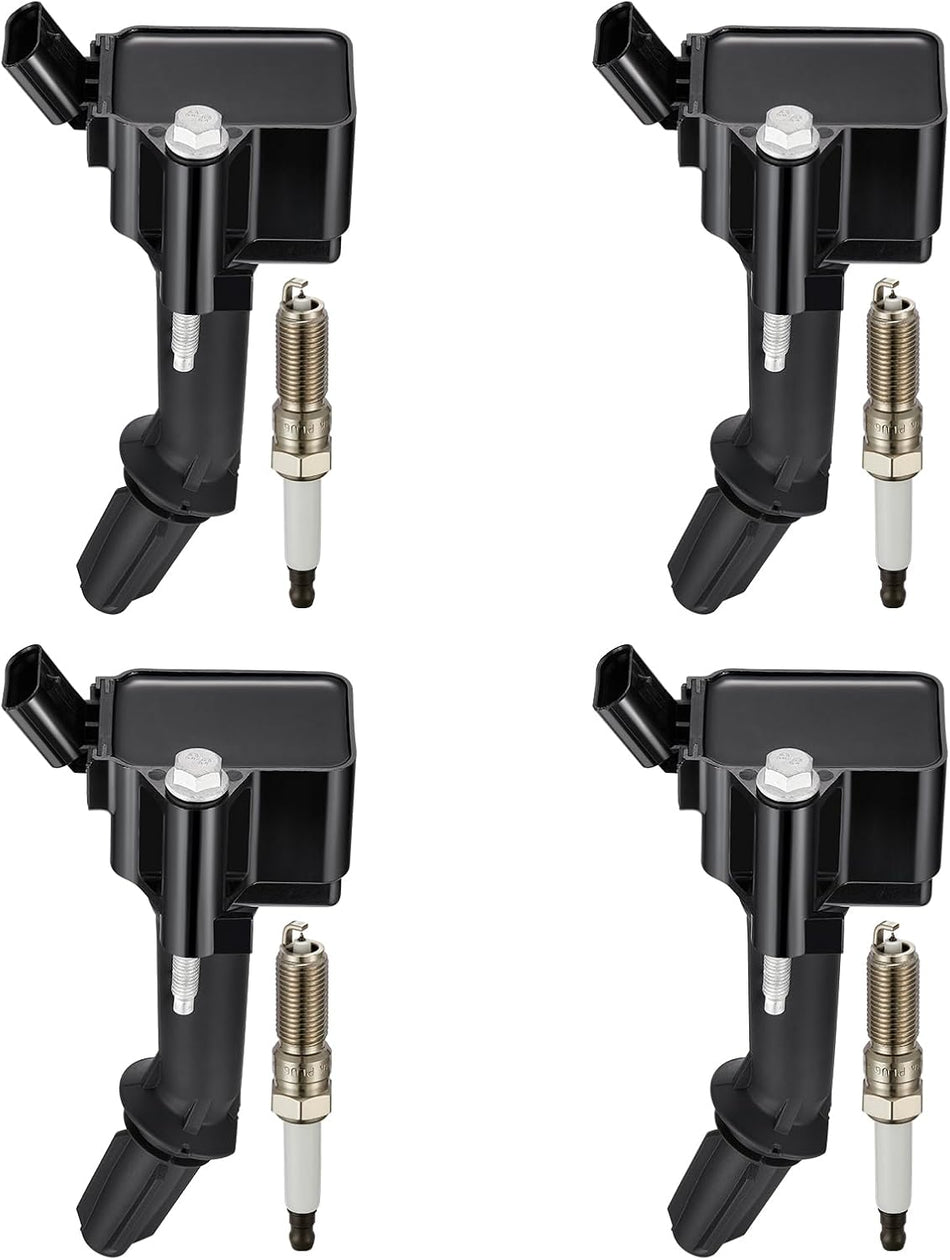 BDFHYK Ignition Coils UF802 and Iridium Spark Plug 91970 Compatible with Chevrolet Equinox Malibu Cruze GMC Terrain Buick Encore l4 1.4L 1.5L Replaces GN10797 C-939 C2036 ILNAR8B7G 12670053 Set of 4