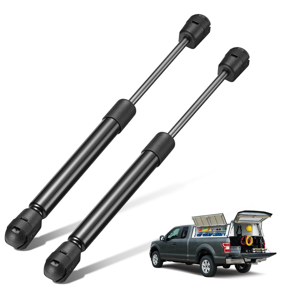 BDFHYK 4058 10 inch 35Lbs/(156N Gas Strut Shock Lift Support for are Leer Camper Shell Topper Rear Window, Truck Bed Cover, Cabinet lid Door, Trap Door, Outdoor Bench, Trash bin lid, Set of 2
