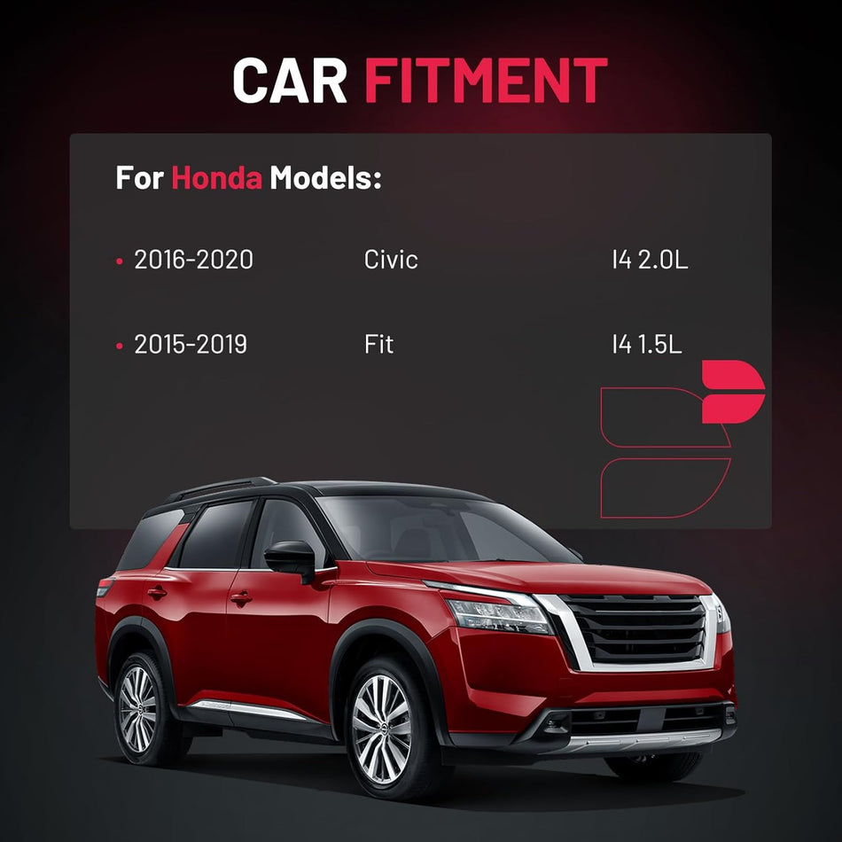 BDFHYK 4 Ignition Coil Pack UF749 and 4 Iridium Spark Plug 93501 Compatible with Honda Civic Fit l4 1.5L 2.0L 2015 2016 2017 2018 2019 2020 Coil for CM11121A 305205RO013 305205RO003 LKAR7BIX-11S