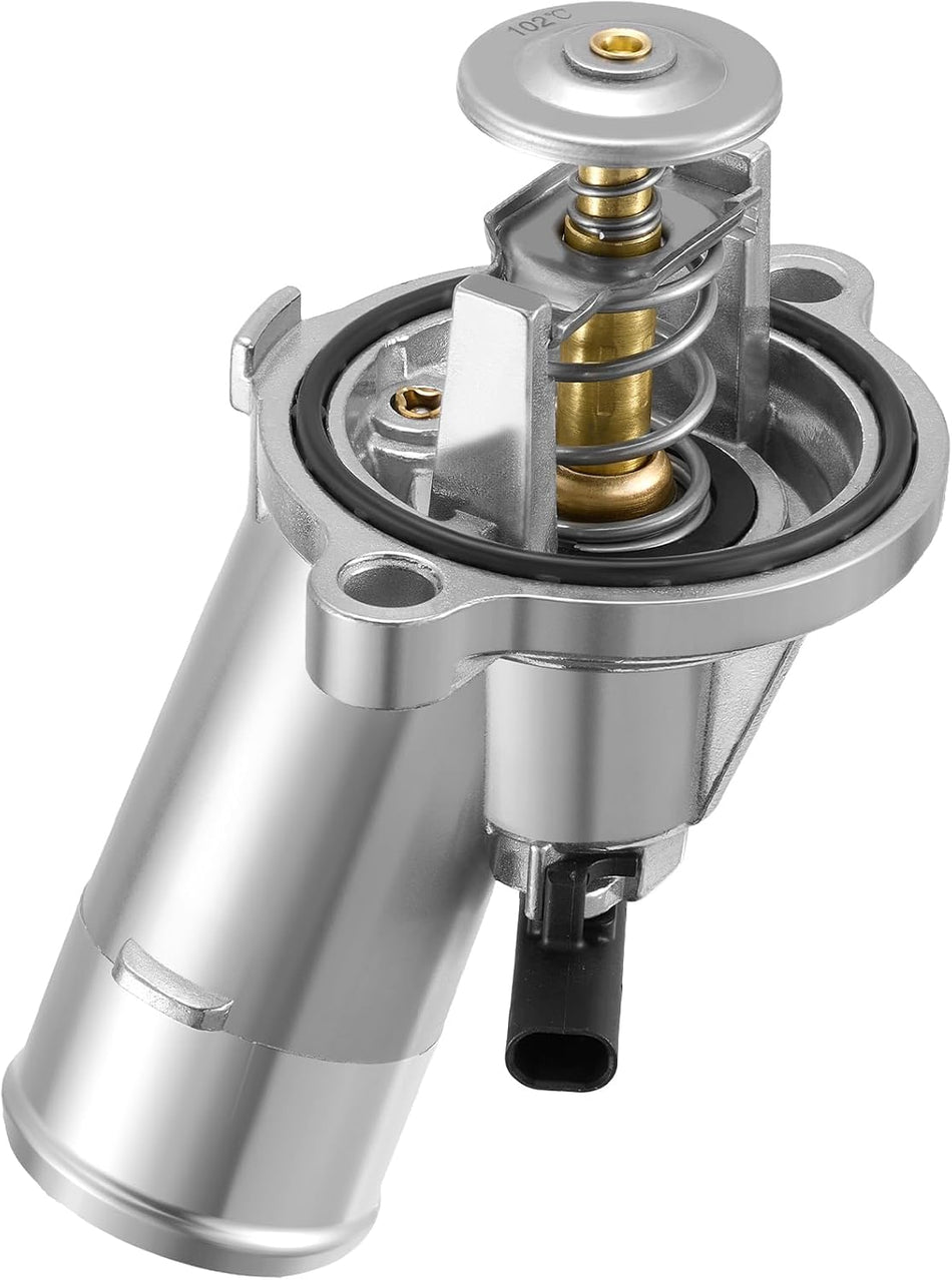 BDFHYK 902-3045 Upgrade Aluminium Coolant Thermostat Housing Assembly Compatible with Ram 2014-2022 2500, 2014-2022 3500, 2019-2022 4000, 2014-2022 4500, 2014-2022 5500, 956-216 4893177AB 4893177AC