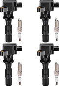 BDFHYK 4 Ignition Coil UF604 and 4 Iridium Spark Plug 5019 for Mazda 5 2.3L L4 2008-2010, 2.5L L4 2012-2015