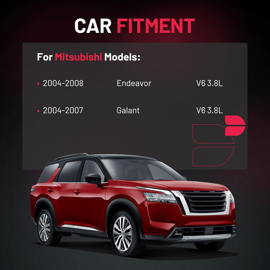 BDFHYK 6 Ignition Coil Pack UF481 and 6 Iridium Spark Plug 7092 Compatible with Mitsubishi Endeavor Galant V6 3.8L 2004 2005 2006 2007 2008 Coil for 49014 B167 C-767 GN10358 U5303 MN187373 MR984160