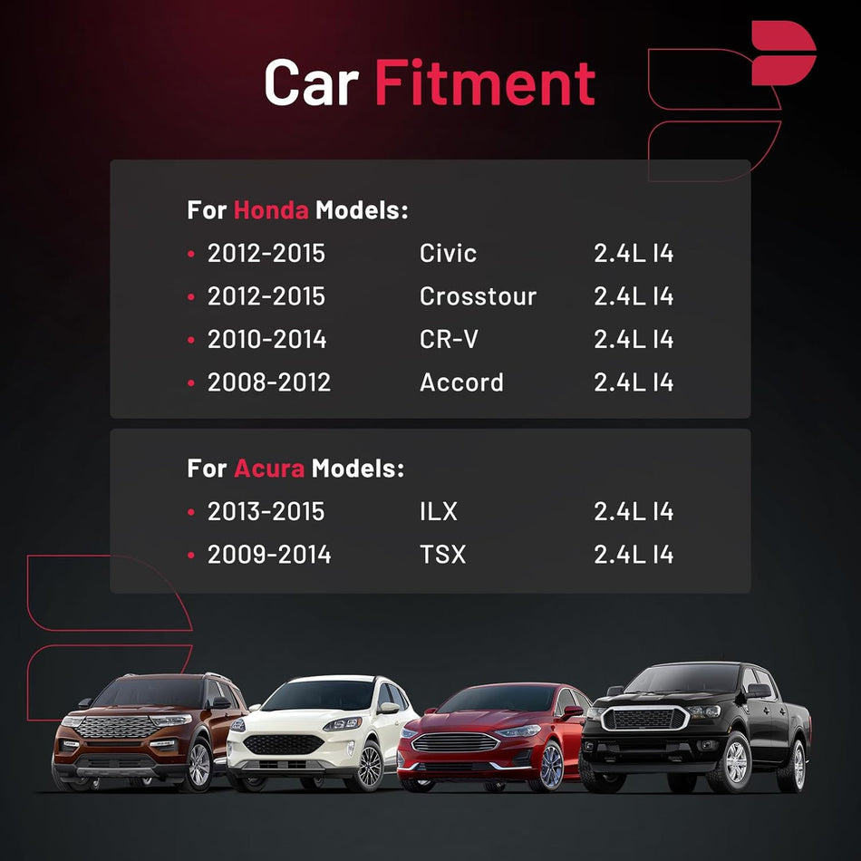 BDFHYK Iridium Spark Plugs Compatible with Honda Civic Crosstour CR-V Accord for Acura ILX TSX 2.4L L4 Engine Replacement for 9619, Set of 4