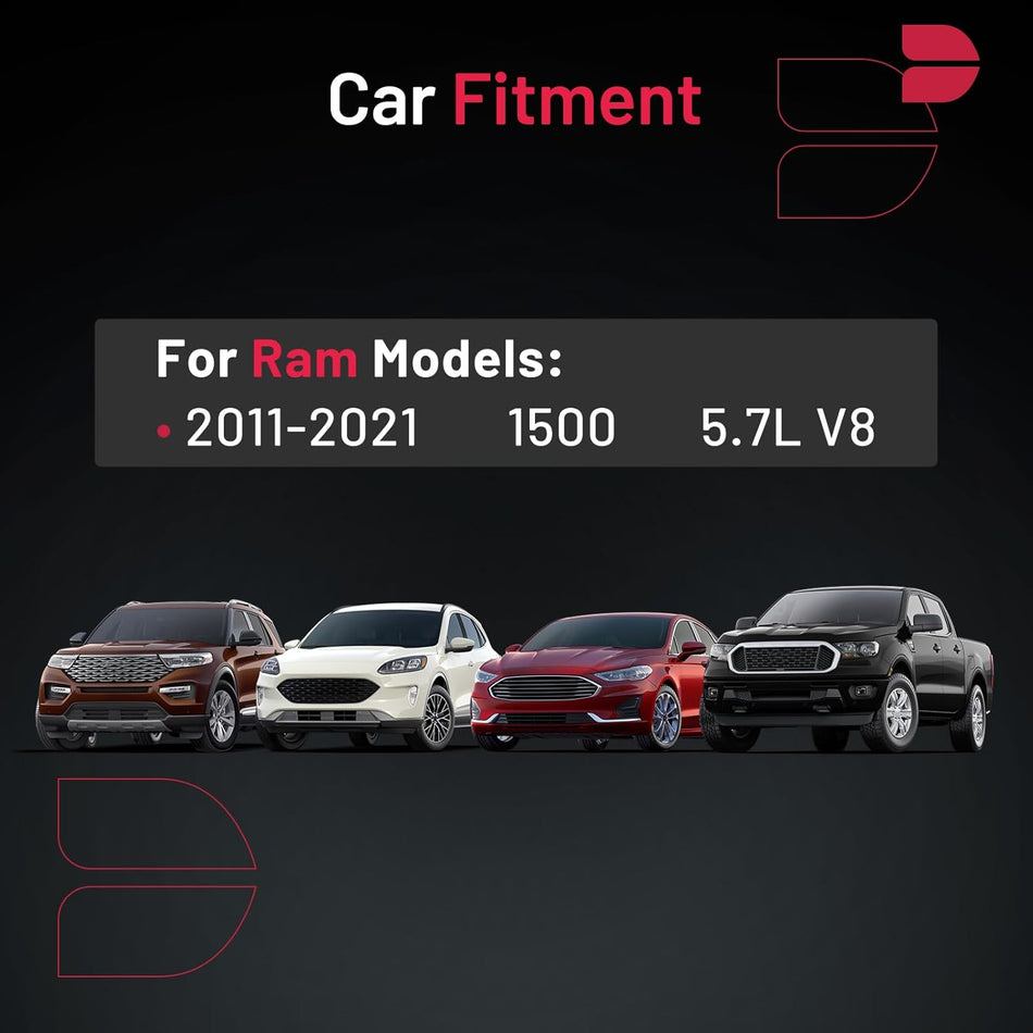 BDFHYK 4024123628 Iridium Spark Plugs Compatible with Ram 1500 2011-2021 Big Horn Crew Cab Pickup 4-Door 5.7L V8 GAS OHV Naturally Aspirated Set of 16