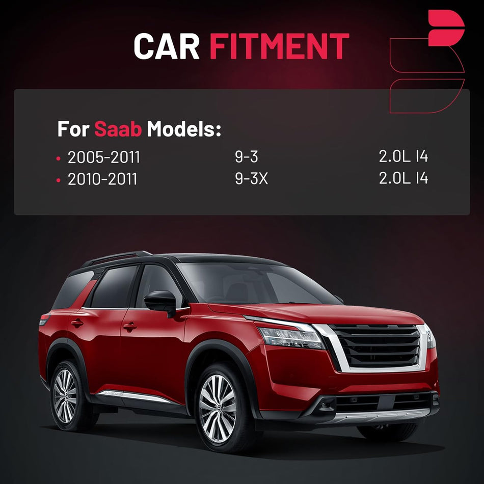 BDFHYK 4 Ignition Coil Pack UF526 and 4 Iridium Spark Plug 7092 Compatible with Saab 2003-2011 9-3, 2010-2011 9-3X 2.0L l4 Coil for DG457 DG472