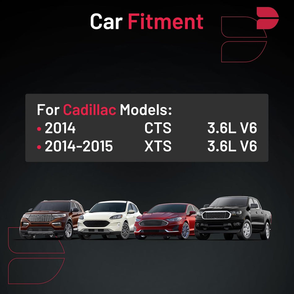 BDFHYK Iridium Spark Plugs 6510 Compatible with Cadillac 2014-2015 XTS, 2014 CTS 3.6L V6 Replacement for LTR7IX-11 Set of 4