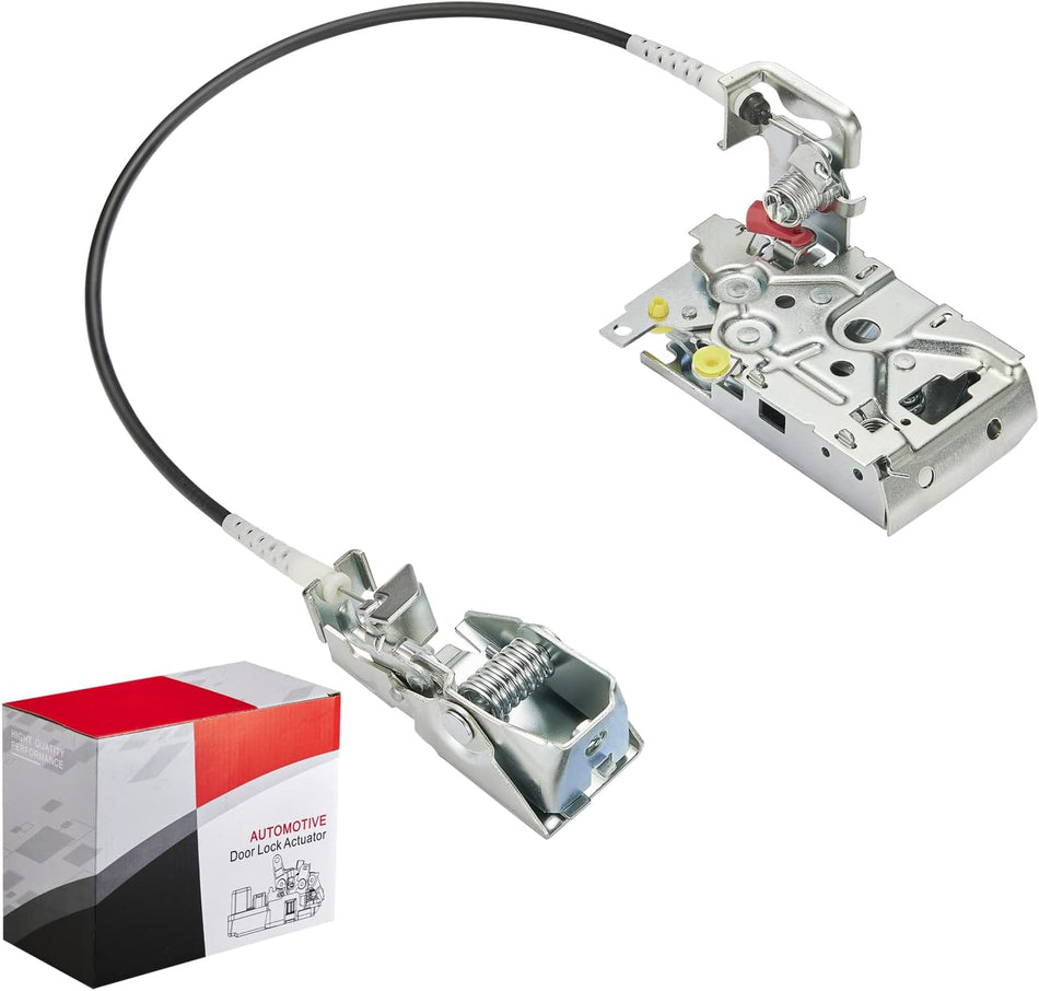 SYERAL Power Door Lock Actuator Assembly F4TZ-15219A65-A Front Left Driver Side Compatible with Ford 1992-1996 Bronco F-150, 1992-1997 F-250 F-350 Door Latch Lock Actuator Motor Cable Rod Kit