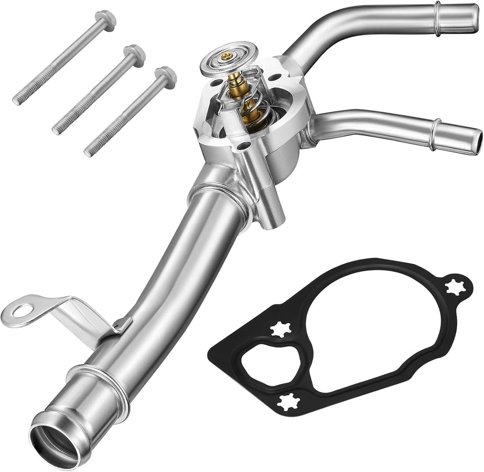 BDFHYK 902-692 Upgrade Aluminium Coolant Thermostat Housing Assembly Compatible with Buick 08-17 Enclave, compatible with Chevy 09-17 Traverse, compatible with GMC 07-17 Acadia 3.6L Replace 12599235