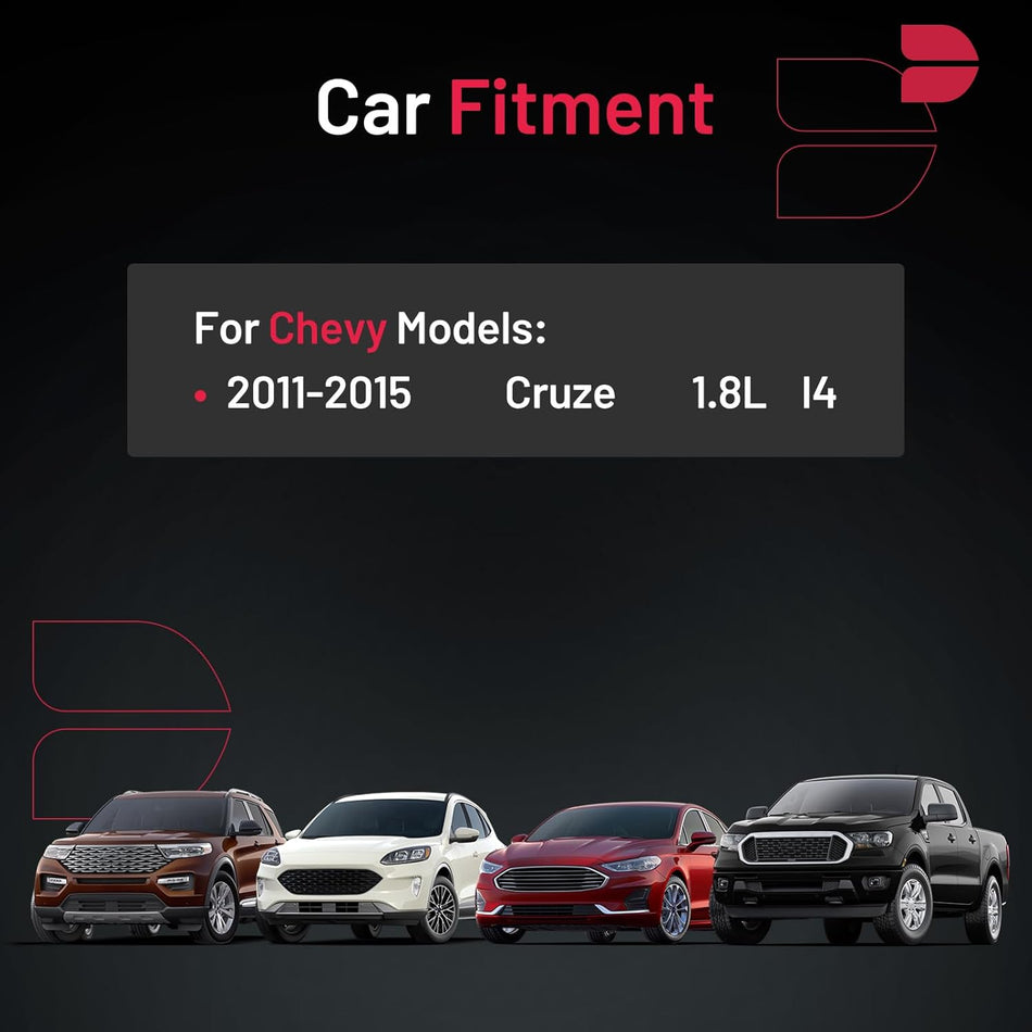 BDFHYK 4114296462 Iridium Spark Plugs Compatible with Chevrolet Cruze 2011 2012 2013 2014 2015 1.8L l4, Set of 4