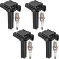 BDFHYK 4 Ignition Coil UF526 and 4 Iridium Spark Plug 7092 for Saab 9-3 2003-2011, 9-3X 2010-2011 2.0L L4
