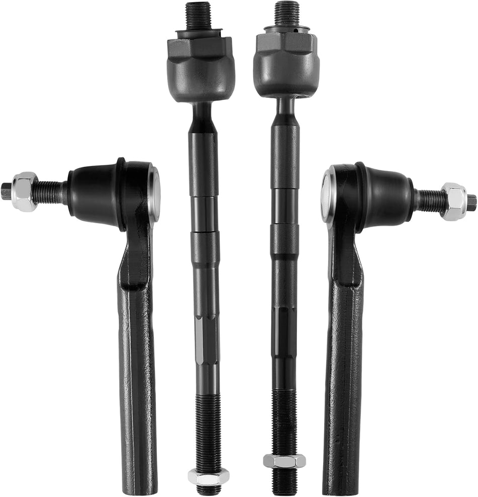 BDFHYK 4pcs Front Inner & Outer Tie Rod Ends Kit Compatible with Hummer 2006-2010 H3, 2009-2010 H3T Replacement for ES800762 EV800609