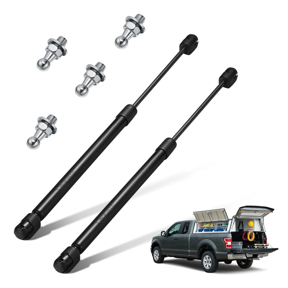 BDFHYK C16-11028 12 Inch Gas Shocks Struts Lift Supports 40 Lbs/178N for Leer are Camper Shell Rear Window Side Window Pickup Cab Canopy Door Tool Box, Black C1611028