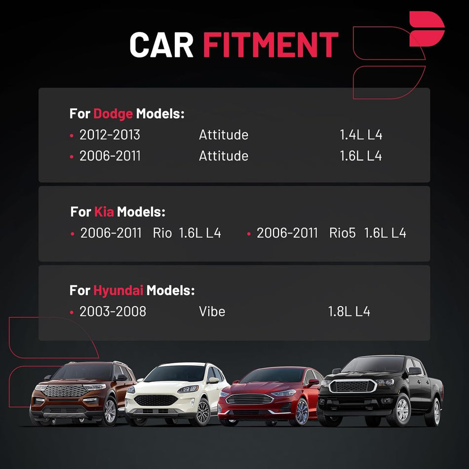 BDFHYK Ignition Coil Pack UF499 and Iridium Spark Plugs 7090 Compatible with Kia Rondo Rio Rio5,Compatible with Hyundai Accent,Attitude 1.4L 1.6L 2.4L L4 C1543 27301-26640 BKR5EGP Sets of 4