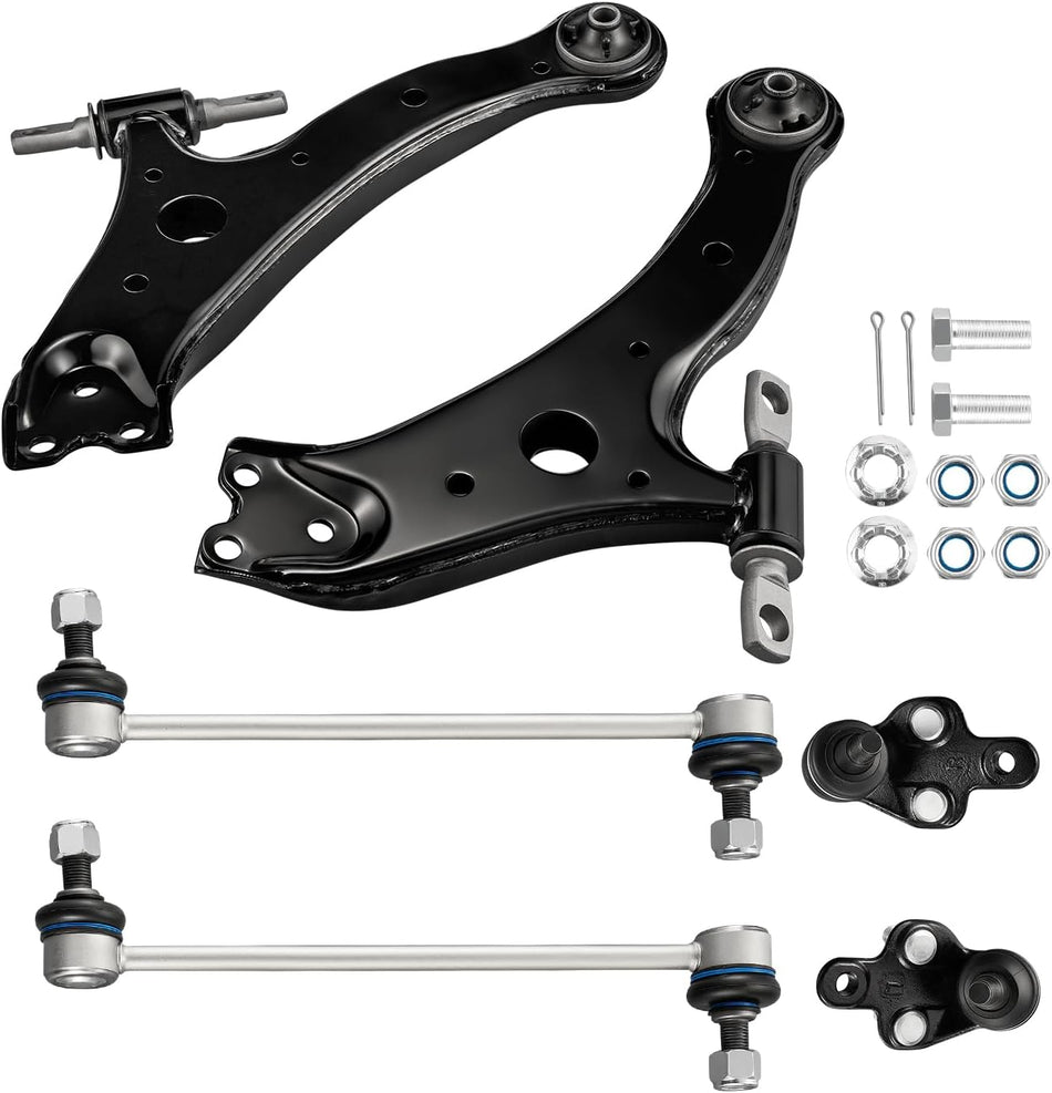 BDFHYK 6PCS Front Suspension Kit Control Arms with Ball Joint Sway Bar Compatible with Lexus ES300,ES330,RX330,RX350,RX400h 2002-2009, Compatible with Toyota Camry,Highlander,Solara 2001-2008
