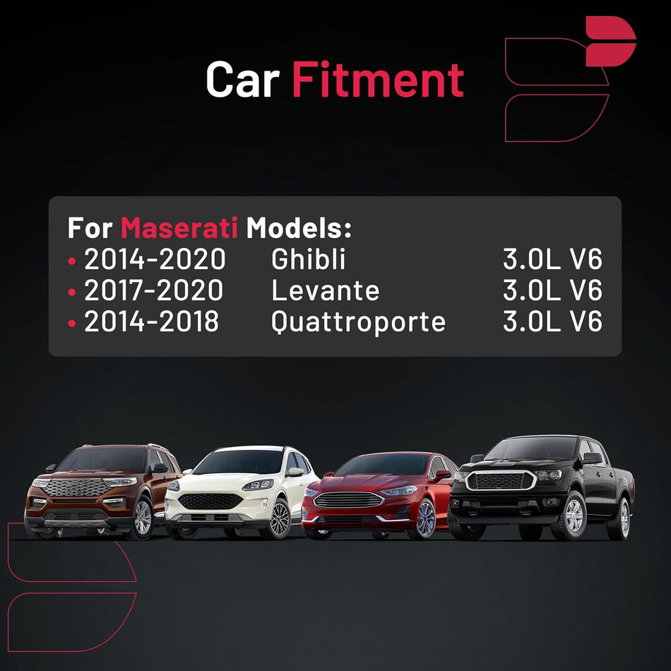 BDFHYK 96372 Platinum Iridium Spark Plugs Compatible with Maserati 2014-2020 Ghibli, 2017-2020 Levante, 2014-2018 Quattroporte 3.0L V6 Replacement for SILKAR8C6DS Set of 6