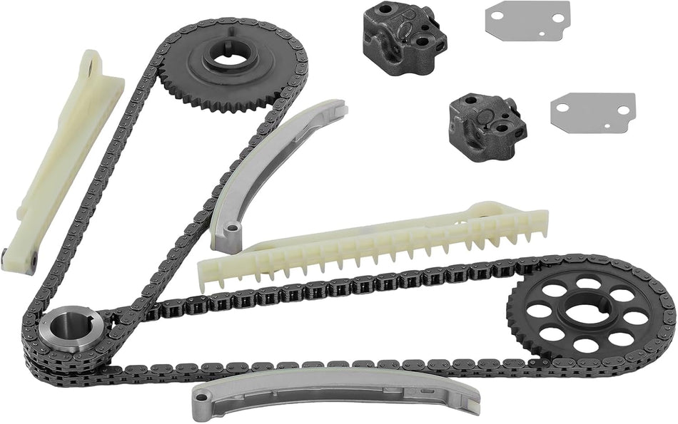 BDFHYK 4.6 Engine Timing Chain Kit with Sprocket Tensioner Guide Compatible with Ford F-150 F-150 Heritage E-150 Econoline Expedition Explorer Mustang, Fit for Town Car, Mountaineer 1997-2010 4.6L V8
