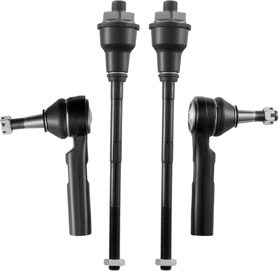 BDFHYK 4pcs Front Inner & Outer Tie Rod Ends Kit Compatible with 2002-2006 Cadillac Escalade ESV,Compatible with Chevy 1999-2006 Tahoe Silverado 1500,Sierra 1500 Yukon Replacement for ES3488 ES3493