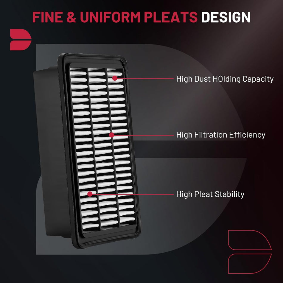 BDFHYK CA10539 Engine Air Filter Compatible with Hyundai Santa Fe 2007 2008 2009, V6 2.7L, Replace# 61949191