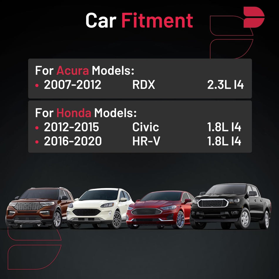 BDFHYK Set of 4 Iridium Spark Plug Compatible with Honda 2016-2020 HR-V,2012-2015 Civic,Compatible with Acura 2007-2012 RDX 1.8L 2.3L L4 Engine Replacement for XP5701 93911 9407 LKR7AIX