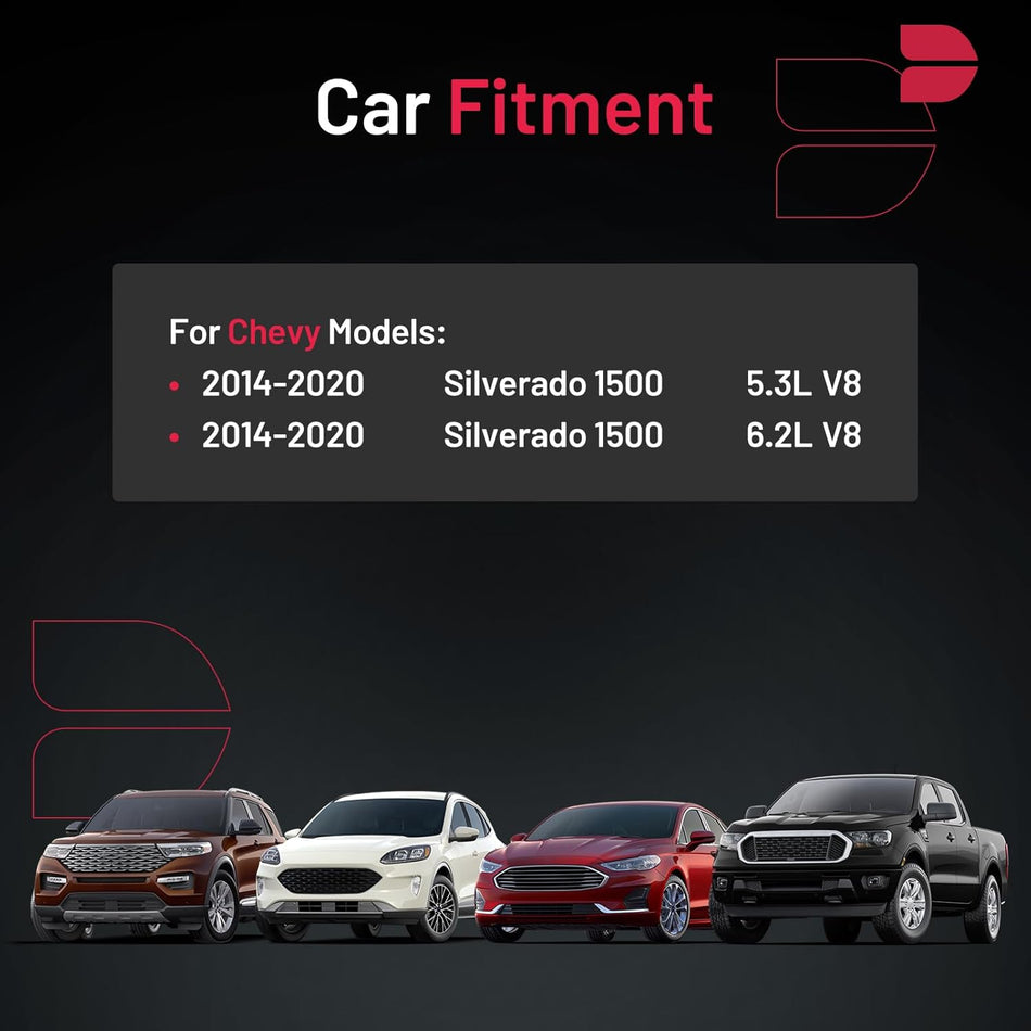 BDFHYK 4024128344 Iridium Spark Plugs Compatible with Chevy Silverado 1500 2014-2020 5.3L V8, 2014-2020 Silverado 1500 6.2L V8, Set of 8