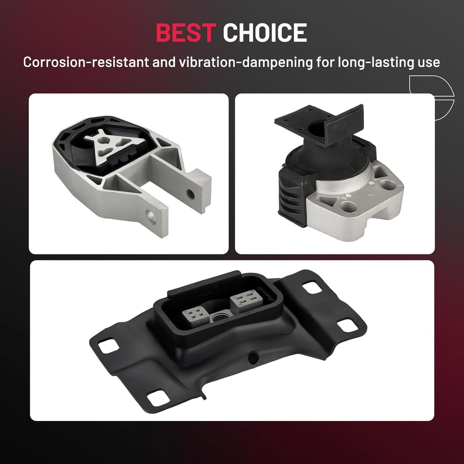 BDFHYK 3PCS Engine Motor and Trans Mounts Compatible with Ford Focus 2012-2016 L4 2.0L Replace A5312 EM3103 3103 3S4Z6038BA 5S4Z6038AA 5S4Z6038BA 5S4Z6038BB 5S4Z6038CA,A5520 EM4507 CV6Z6068A,A5612