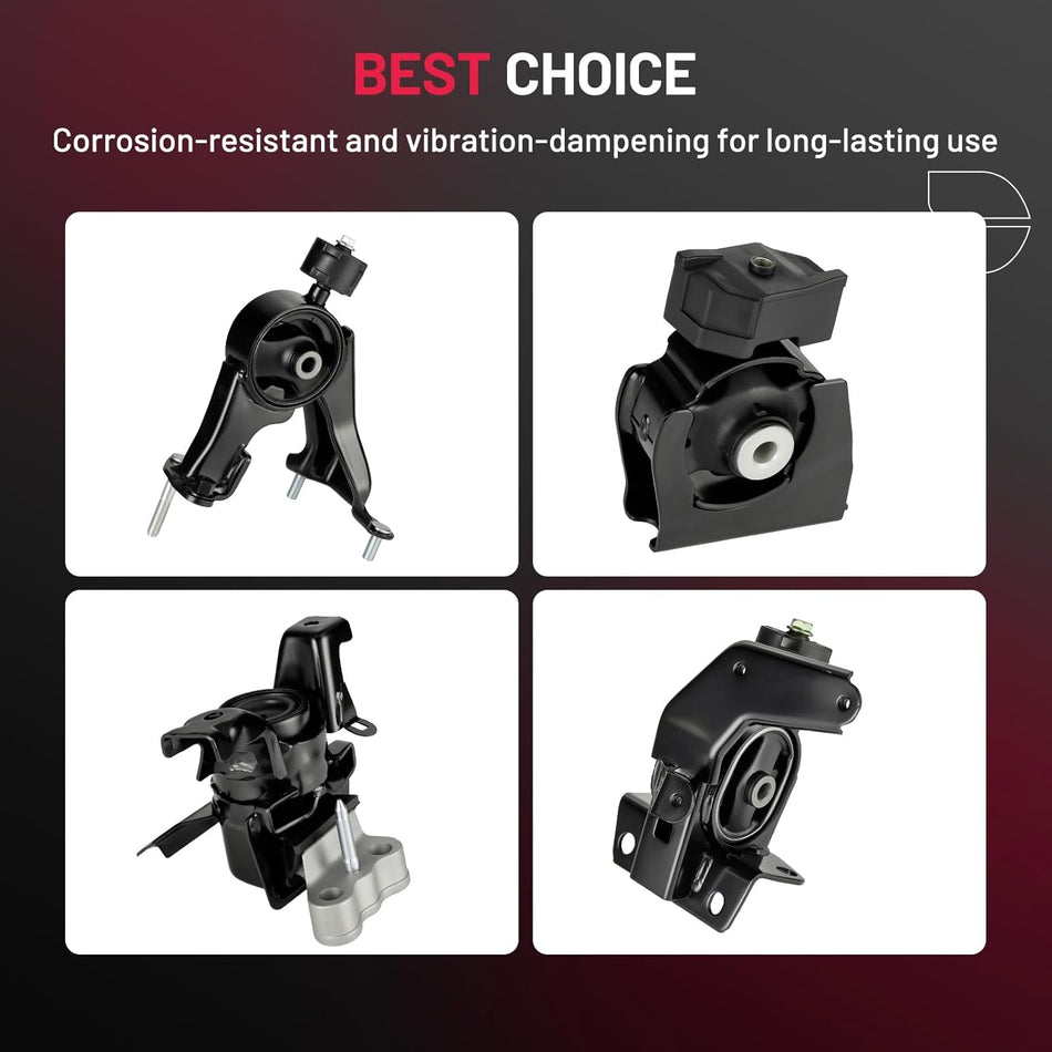 BDFHYK 4PCS Engine Motor and Trans Mounts Compatible with Pontiac Vibe 2009-2010 1.8 l4,Compatible with Toyota Matrix 2009-2013 1.8L l4,Compatible with Toyota Corolla 2009-2013 1.8L l4 Replace A62023