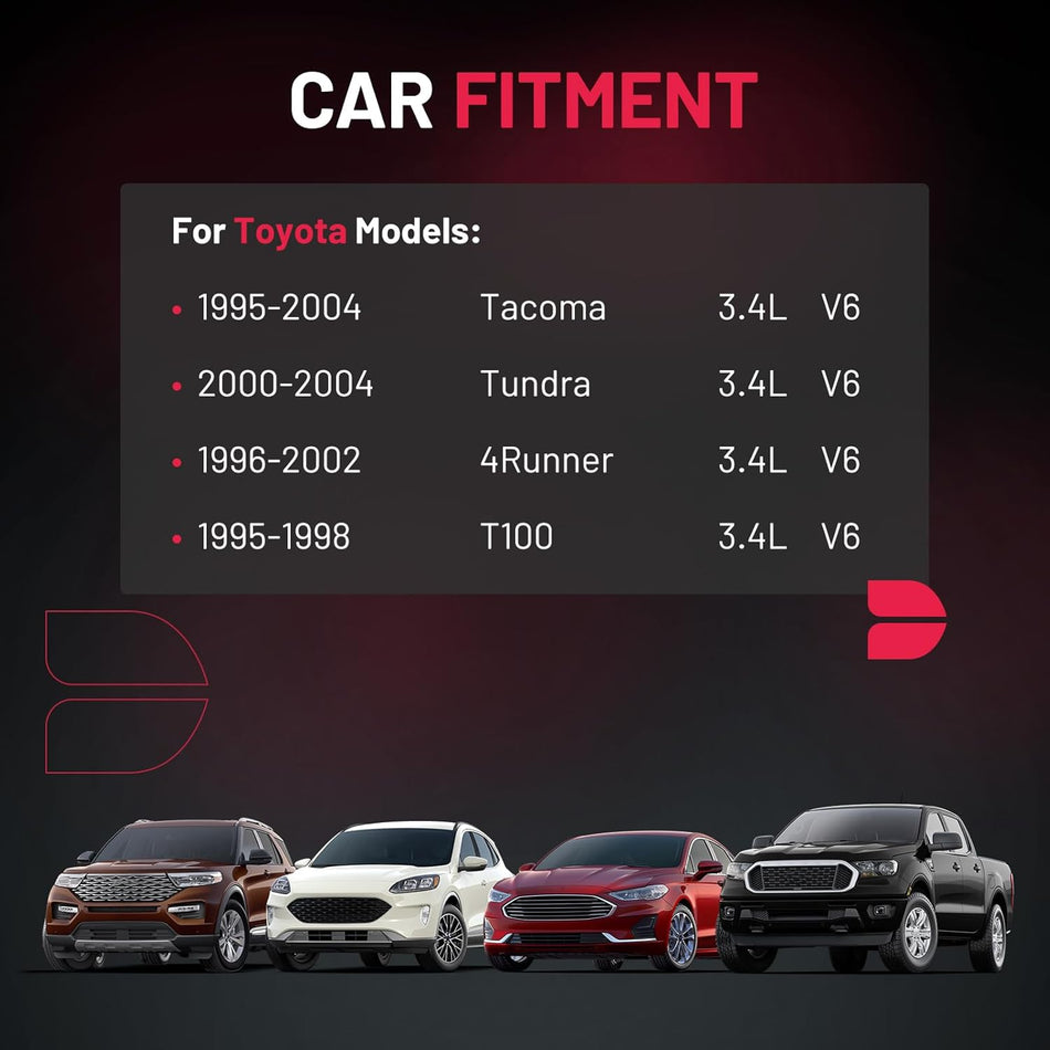 BDFHYK 3 Ignition Coil Pack UF156 and 6 Iridium Spark Plug 4503 Compatible with Toyota 1995-2004 Tacoma, 2000-2004 Tundra, 1996-2002 4Runner, 1995-1998 T100 3.4L V6 Coil for C1041 GN10184
