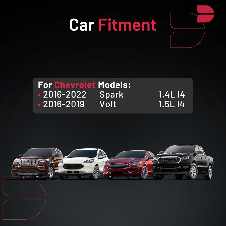 BDFHYK 94051 Platinum Iridium Spark Plugs Compatible with Chevy 2016-2022 Spark 1.4L L4, 2016-2019 Volt 1.5L L4 Replacement for SILZNAR6D9 12637197 Set of 4