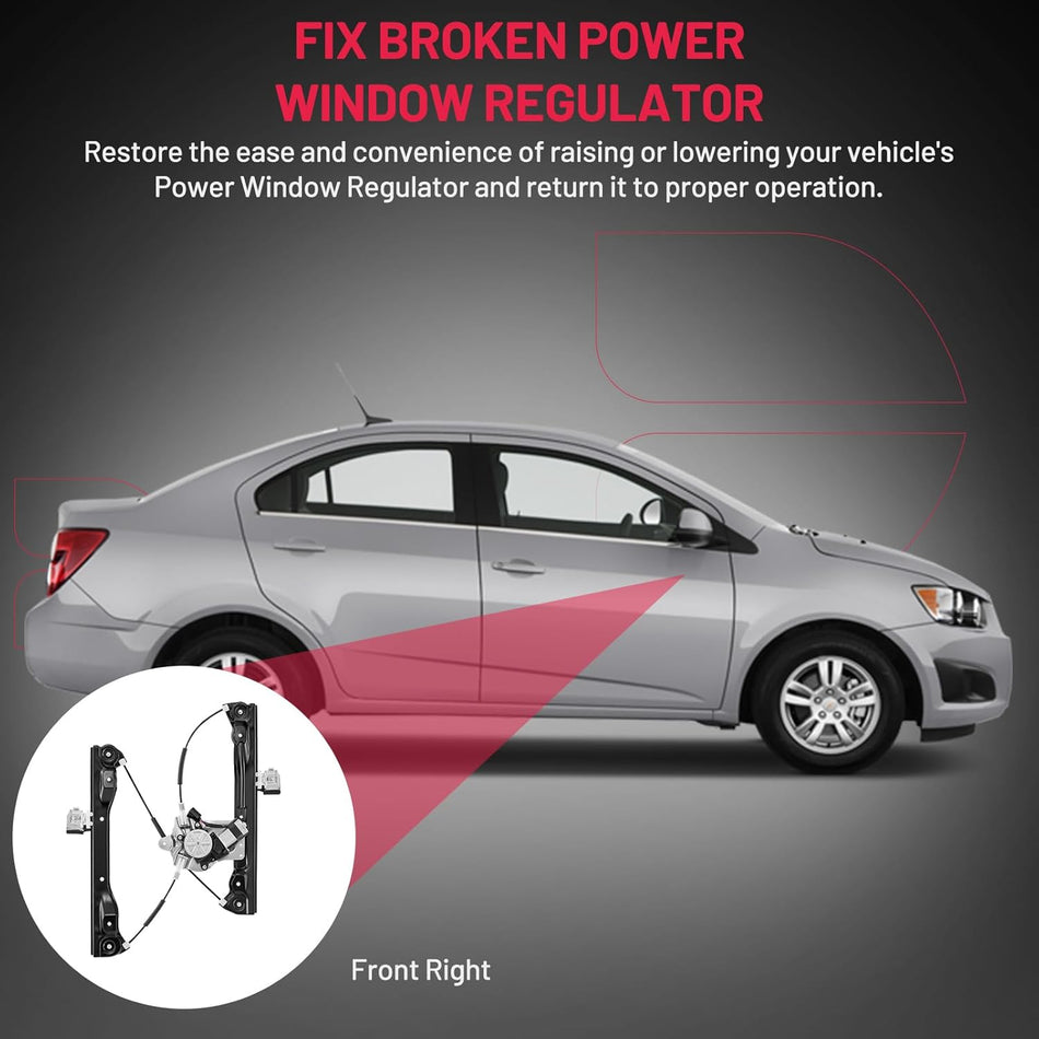 BDFHYK 748-975 Power Window Regulator with Motor Front Right for 2010-2012 Chevy Cruze