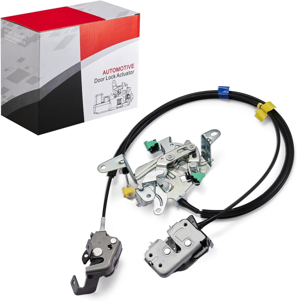 SYERAL Door Lock Latch & Cable Passenger Side Rear Right 6C3Z-28264A00-A Compatible with 1999-2007 F250 F350 Super Duty, Upper and Lower Latches Assembly