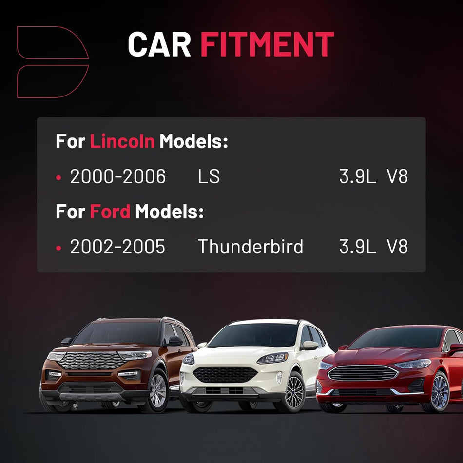 BDFHYK 8 Ignition Coil Pack FD506 and 8 Iridium Spark Plug 4503 Compatible with Lincoln 2000-2006 LS, Compatible with Ford 2002-2005 Thunderbird 3.9L V8 Coil for DG515 DG509