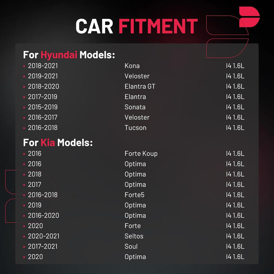 BDFHYK Ignition Coil Packs Compatible with Hyundai Kona Tucson Veloster Elantra GT Sonata,Compatible with Kia Seltos Soul Forte Koup Forte5 Optima 1.6L l4 Coil for UF817 C938 Set of 4