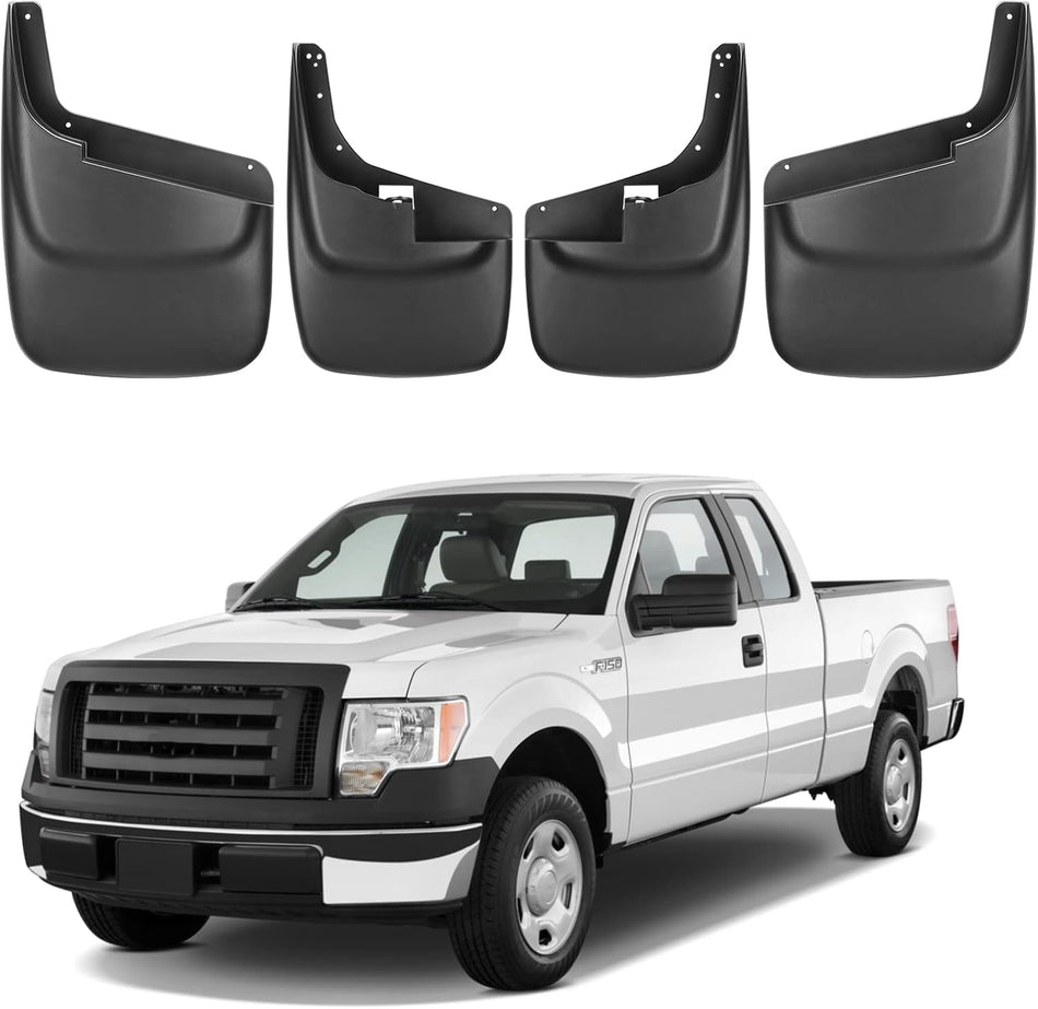BDFHYK Mud Flaps Splash Guards Mudguards Mudflaps Compatible with Ford F250 F350 F450 F550 Super Duty Without Fender Flares (1999-2010), 4PCS Front & Rear Side