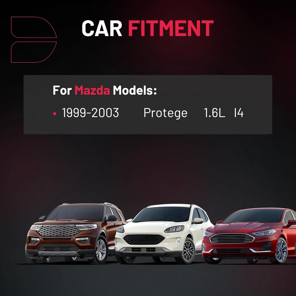 BDFHYK 2 Ignition Coil Pack UF276 and 4 Iridium Spark Plug 2262 Compatible with Mazda 1999-2003 Protege 1.6L l4 Coil for 178-8255 C1223 5C1206 UF276T