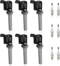 BDFHYK 6 Ignition Coil DG513/DG500 and 6 Spark Plug SP493/FD502 for Mazda Tribute; Mercury Mariner, Montego, Sable