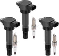 BDFHYK 3 Ignition Coil UF543 and 3 Spark Plug SP541 For Smart Fortwo 2008-2015 1.0L l3