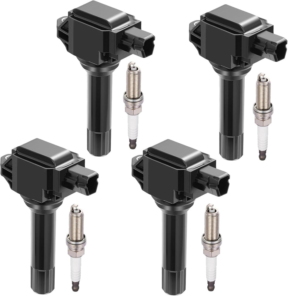BDFHYK 4 Ignition Coil Pack UF747 and 4 Iridium Spark Plug 93501 Compatible with Subaru 16-17 Crosstrek, 17-18 Forester, 16 Impreza, 15-19 Legacy, 15-19 Outback, 15 XV Crosstrek Coil for 22433AA700