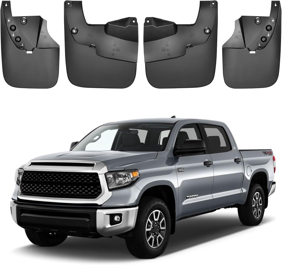 BDFHYK Mud Flaps Splash Guards Mudguards Mudflaps Compatible with Toyota Tundra Without Fender Flares 2007-2021, 4PCS Front & Rear Side