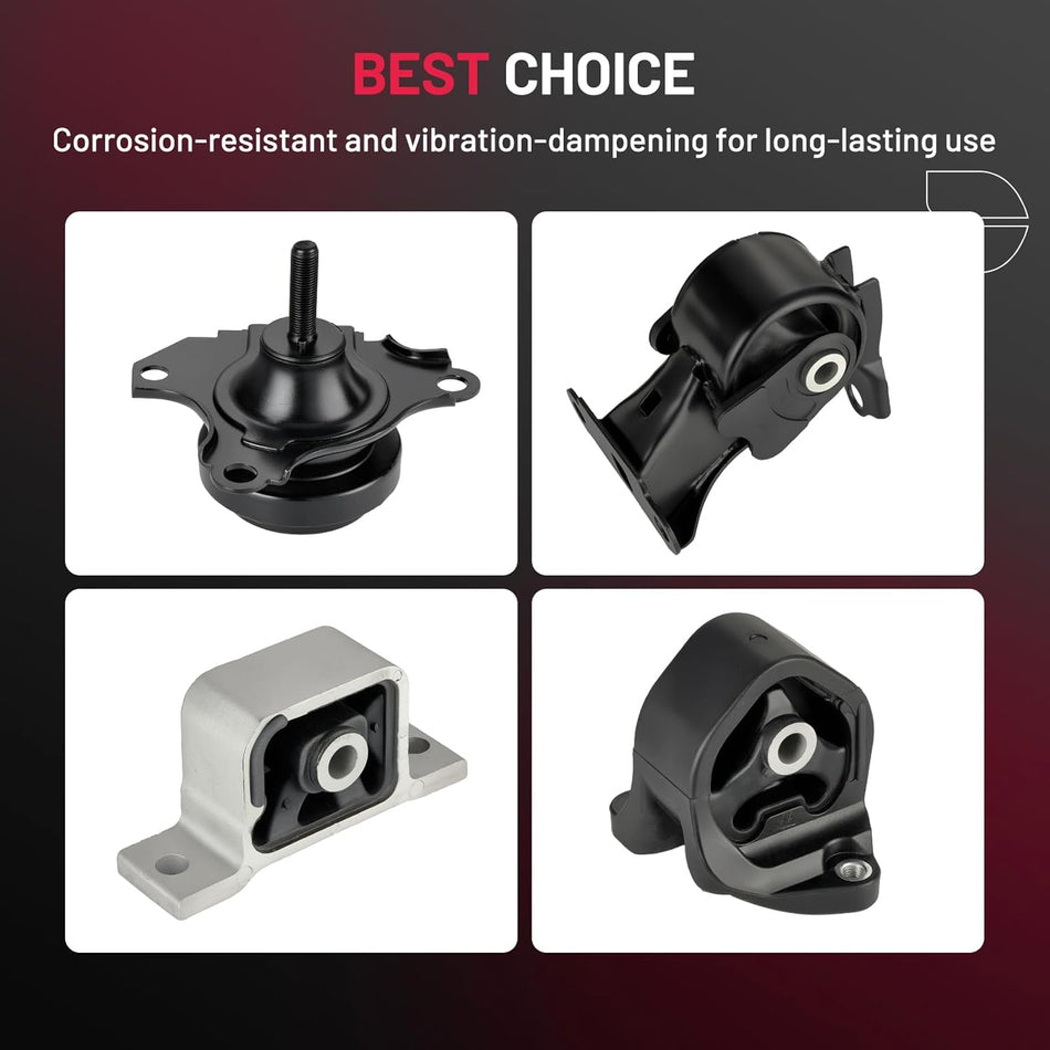 BDFHYK 4PCS Engine Motor and Trans Mounts Compatible with Honda CR-V 2002-2006 L4 2.4L Replace A4504 50810S7D003 50810S9A013 A6597 50840S6M981 50840S7C980 50840SCA980 50840SCVA81 A6596 50821S9A013