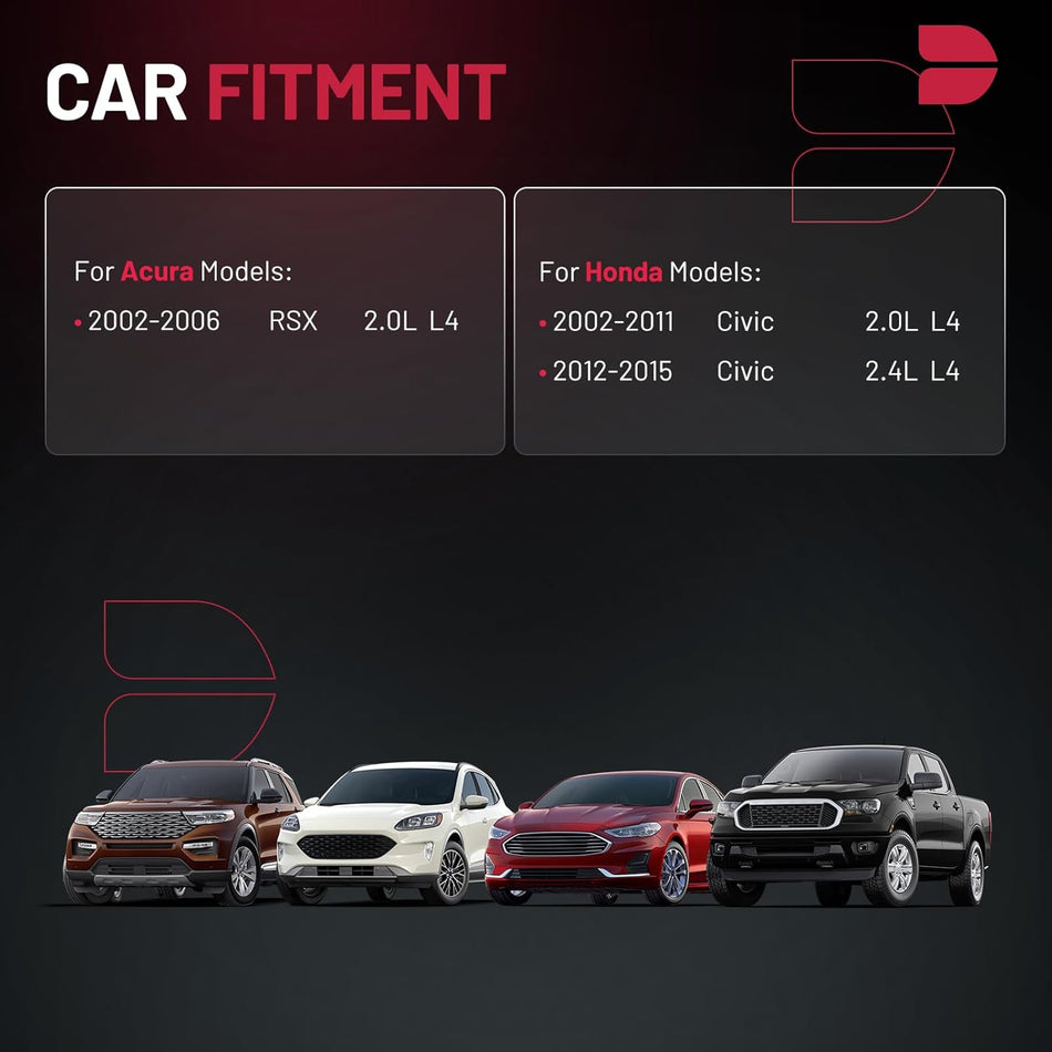 BDFHYK 2.0 Engine Timing Chain Kit with Chain Guide Sprocket Tensioner Compatible with Honda Civic 2002-2011 2.0L, 2012-2015 2.4L, Compatible with Acura RSX 2002-2006 2.0L L4 DOHC