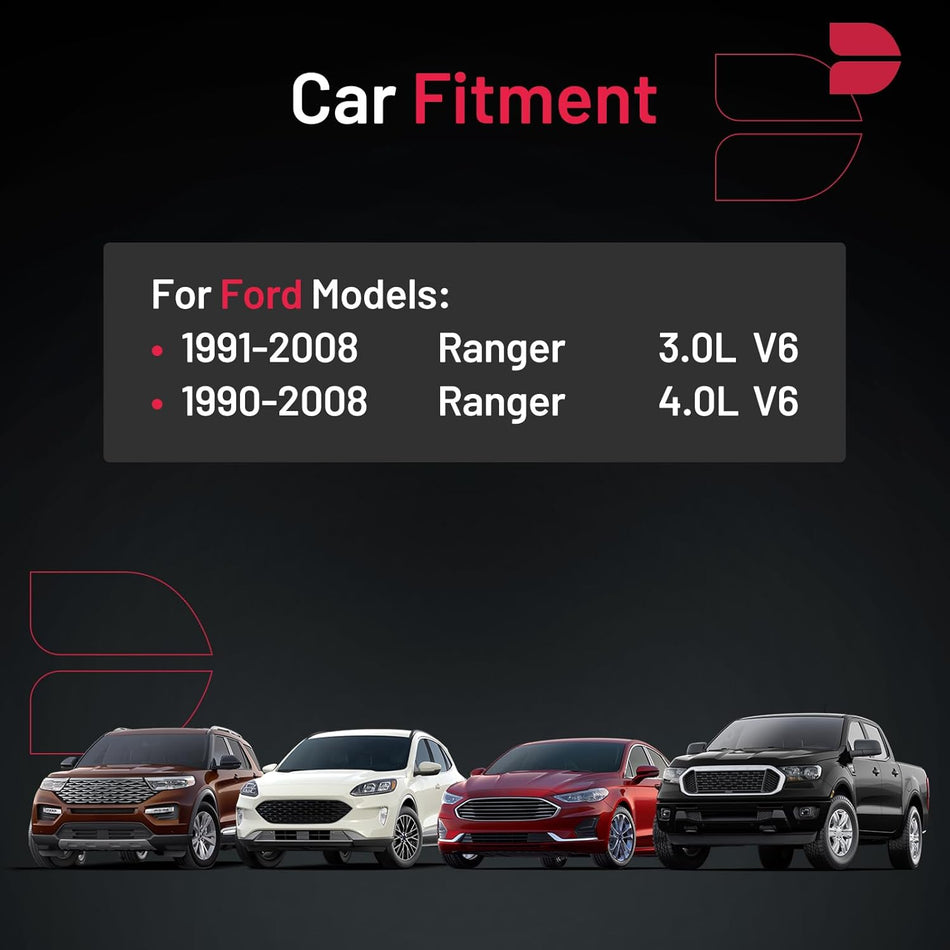 BDFHYK 4056711856 Iridium Spark Plugs Compatible with Ford 1991-2008 Ranger 3.0L V6, 1990-2008 Ranger 4.0L V6, Set of 6