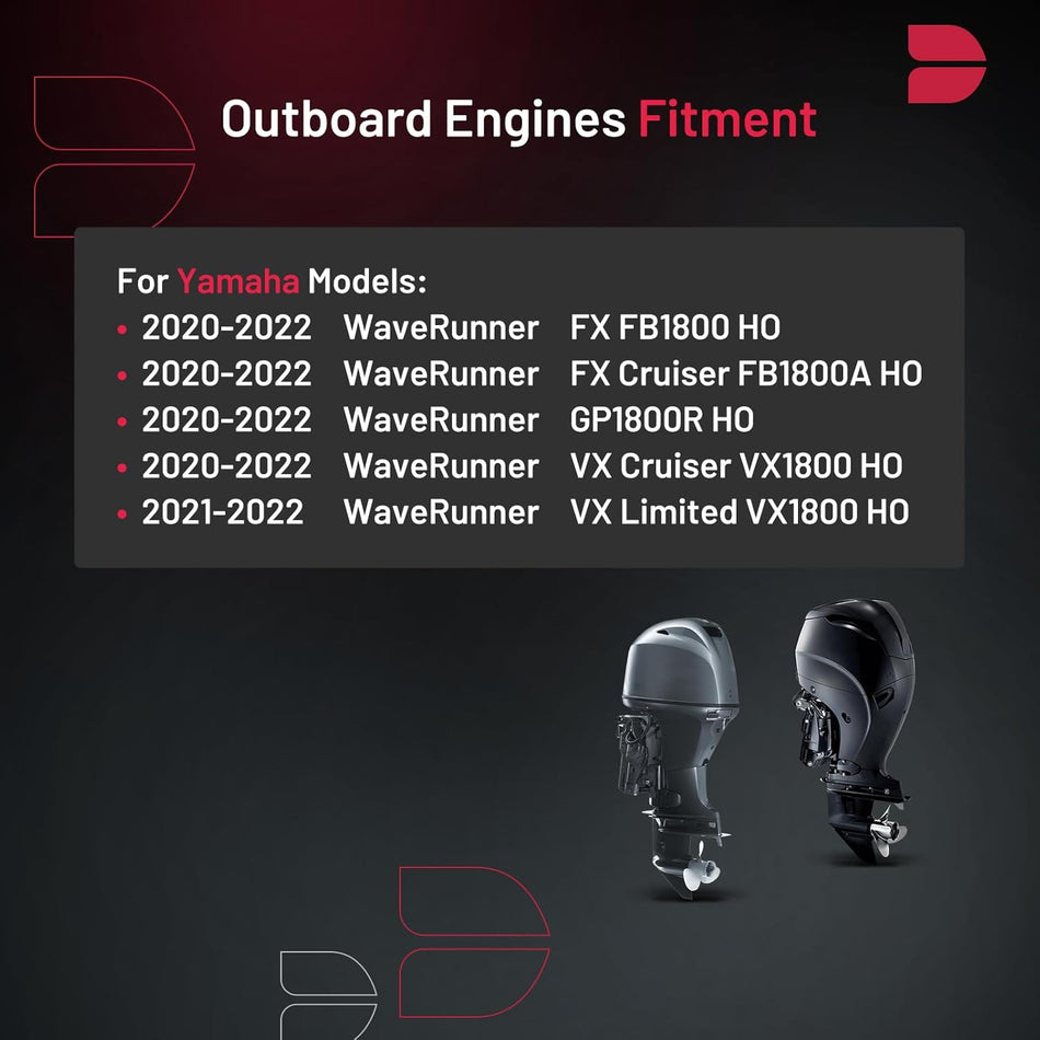 BDFHYK Set of 4 Iridium Spark Plug Compatible with Yamaha 2020 2021 2022 WaveRunner FX FX Cruiser GP1800R VX Cruiser VX Limited, Engine Replacement for LFR6A 6668