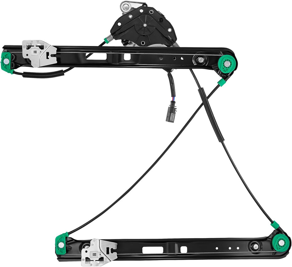 Power Window Regulator with Motor Front Left for 1999-2000 BMW 323i, 2001-2005 BMW 325i, 325xi, 328i, 330i, 330xi, Replaces 741-484