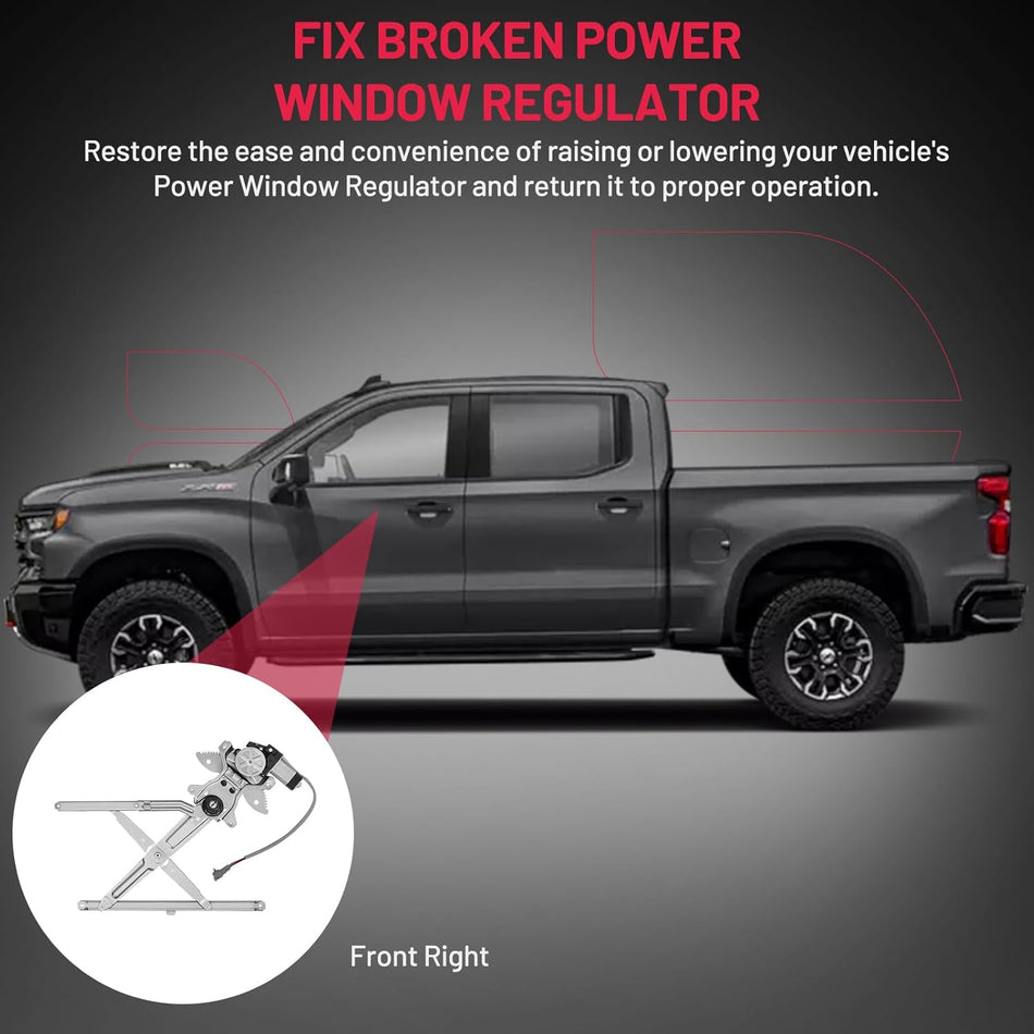 BDFHYK 741-800 Power Window Regulator with Motor Front Right replacement for 1995-2004 Toyota Tacoma