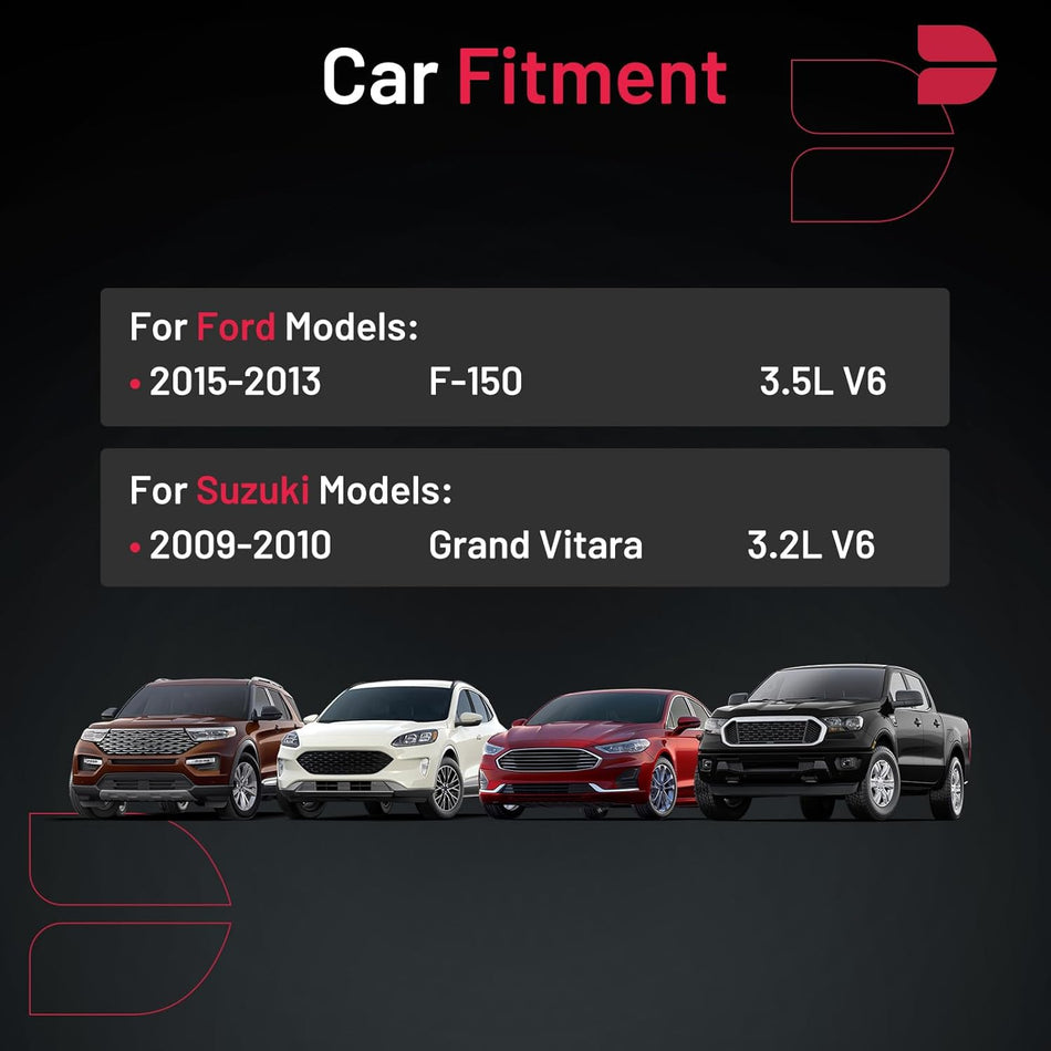 BDFHYK Iridium Spark Plugs 4114501014 Compatible with Suzuki 2009-2010 Grand Vitara 3.2L V6, 2015-2023 F-150 3.5L V6 Replacement for 96621 ILTR6G8G Set of 6