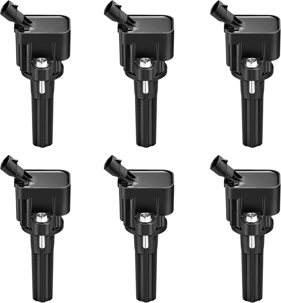 BDFHYK Ignition Coils Pack Compatible with 2006-2009 GMC Envoy XL,Compatible with Chevy Trailblazer EXT,9-7x,Rainier,Ascender l6 4.2L Coil for UF497 12612369 Set of 6