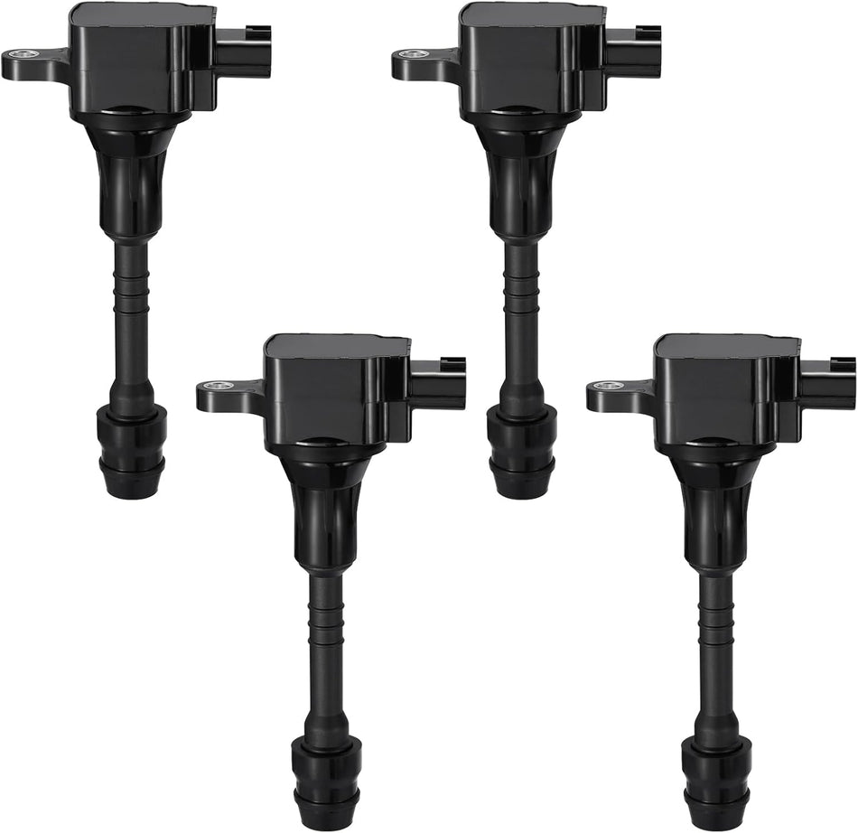 BDFHYK Ignition Coil Packs Compatible with Nissan 2002-2006 Sentra 1.8L l4, 2001-2005 Almera 1.8L l4,Coil for 22448-6N000 22448-6N002 22448-6N010 C1397 E381 1788306 5C1394 UF351 Set of 4