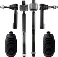 BDFHYK 6pcs Front Inner & Outer Tie Rod Ends Kit w/Tie Rod Boot Compatible with 2007-2014 Lincoln Navigator, 2007-2014 Expedition 2009-2014 F150 Replacement for EV800457 ES800515 ES800514
