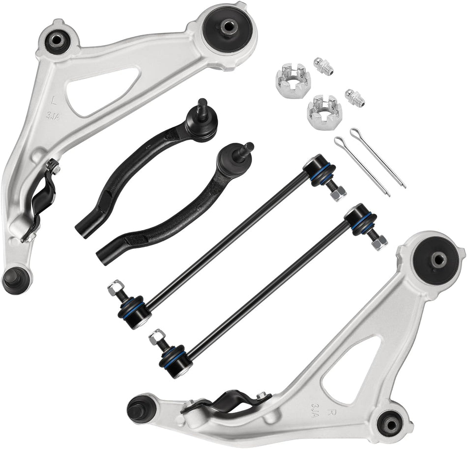 BDFHYK 6PCS Front Lower Control Arms with Ball Joint Sway Bar End Link Tie Rod Compatible with Infiniti JX35 2013,Compatible with Infiniti QX60 2014-2019,Compatible with Nissan Pathfinder 2013-2019