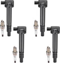 BDFHYK 4PCS Ignition Coil Pack UF323 + 4 Iridium Spark Plugs 4996 for Toyota Tacoma 2000-2004 2.4L/2.7L L4, 4Runner 2000 2.7L L4